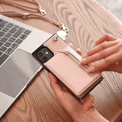 Crossbody iPhone Case with Zipper Wallet - Stylish, Chic & Functional –  Wicked Tender