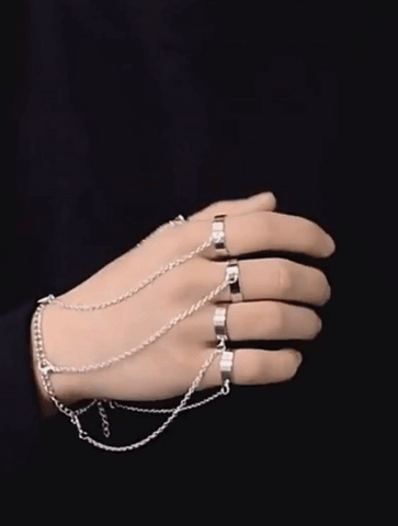 Copper Gauntlet, Copper Glove, Hand Flower, Slave Ring, Five Finger Ring, Five  Rings Connected to Bracelet - Etsy