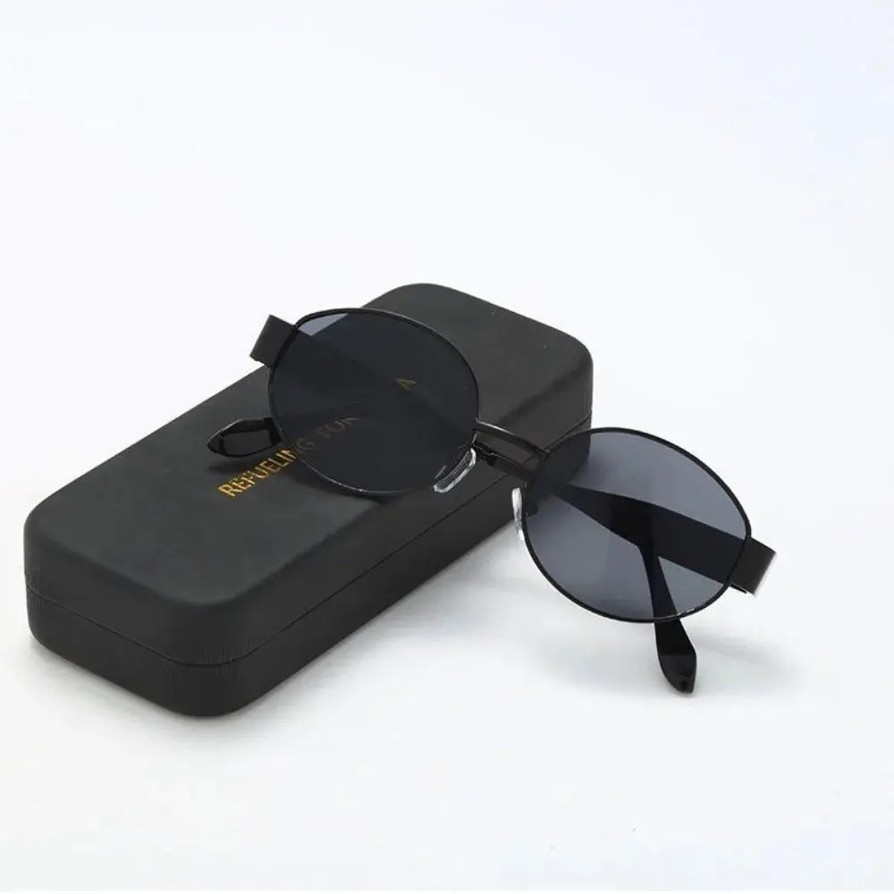 Surendra 29 - Small Oval Frame Advanced Sunglasses Spicy Girls Street Photo Shades Metal Future Style Eyewear Wicked Tender