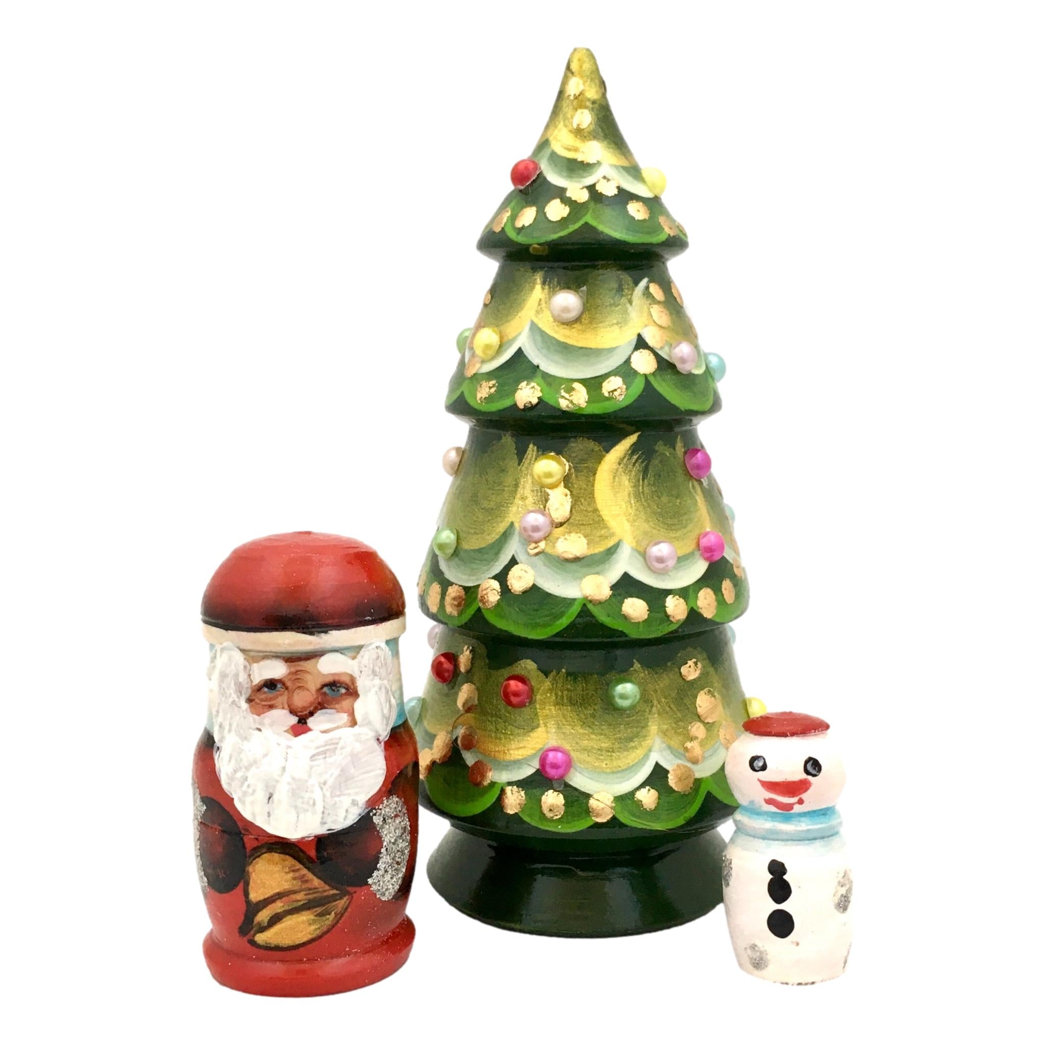 christmas tree russian nesting doll