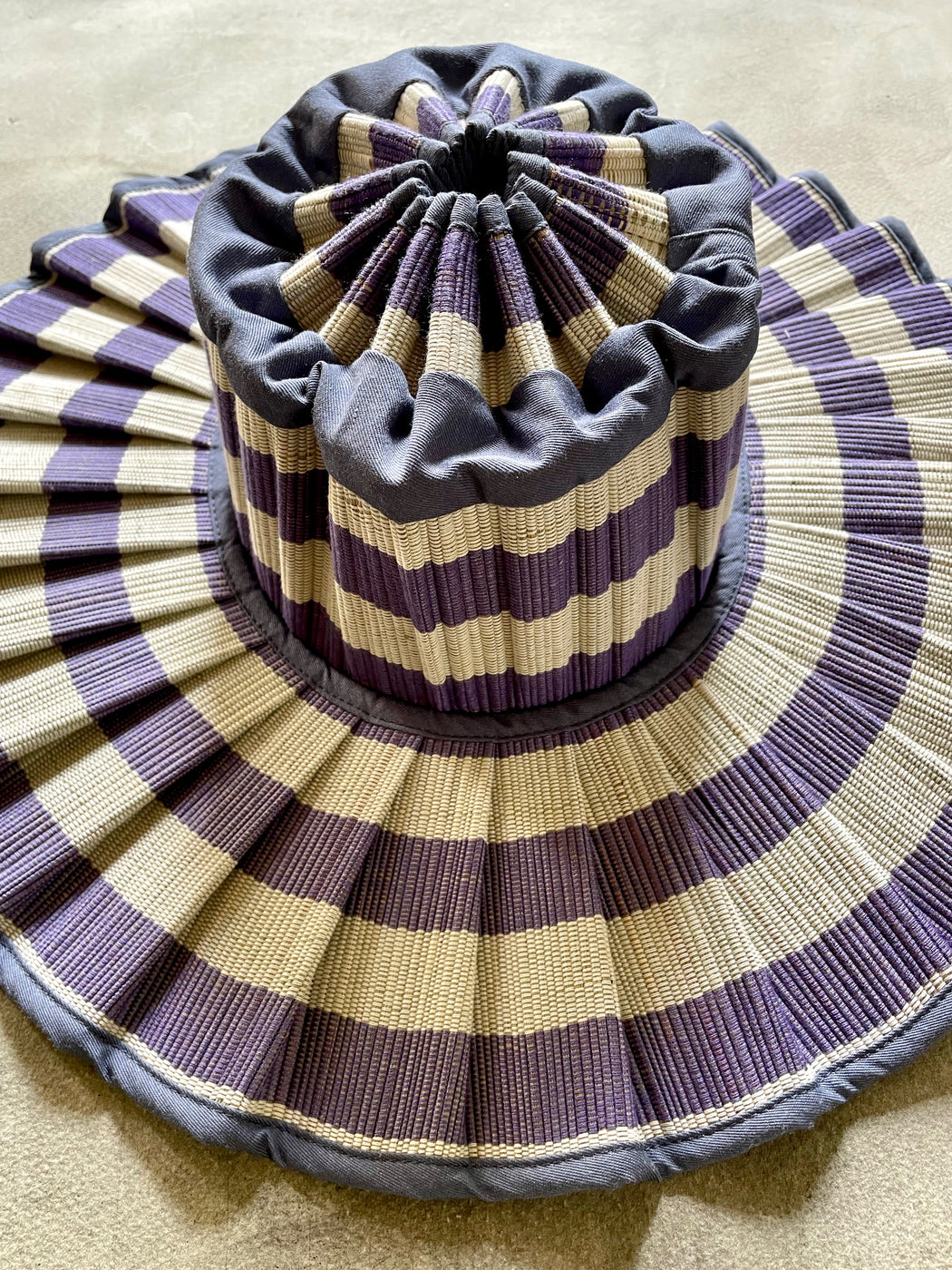 LLYISELECTビンテージ イタリア製 ペーパーハット 折り畳み 麦わら 帽子