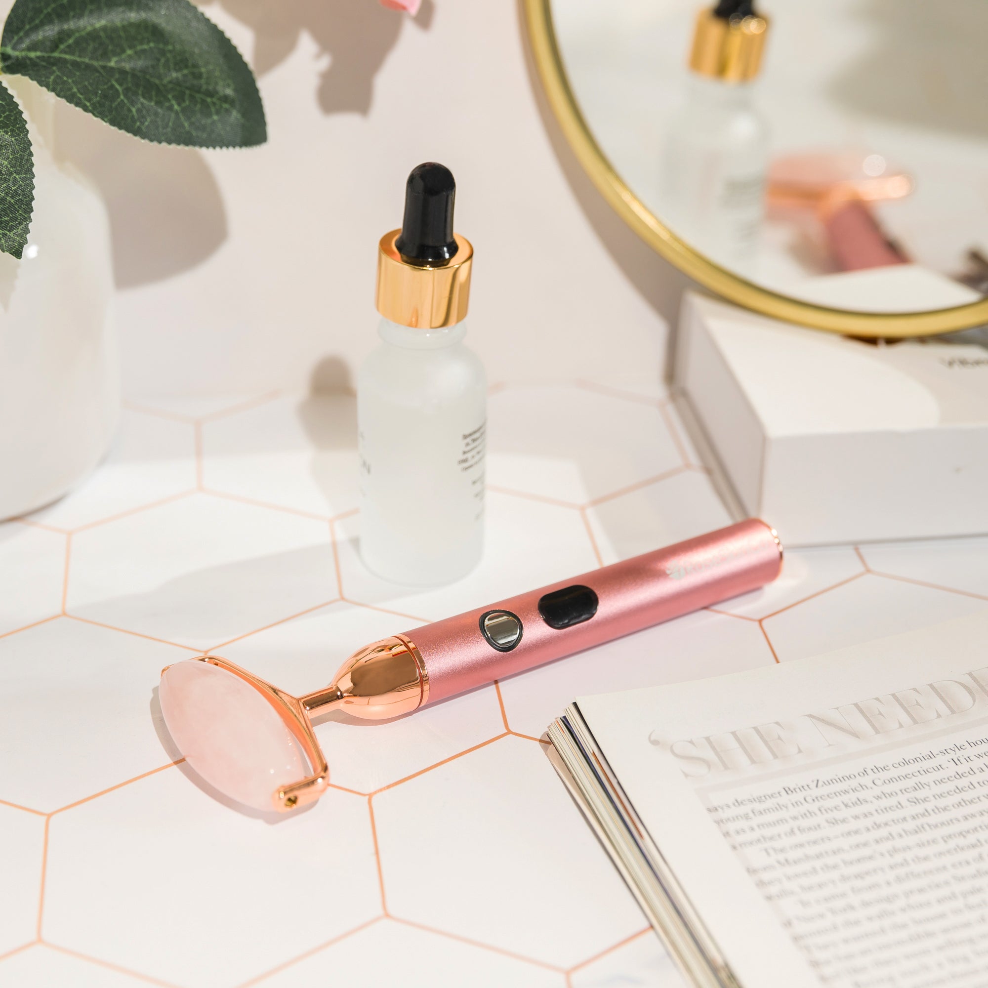 Riya Rose Quartz Roller