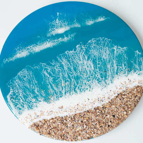 Resin beach art