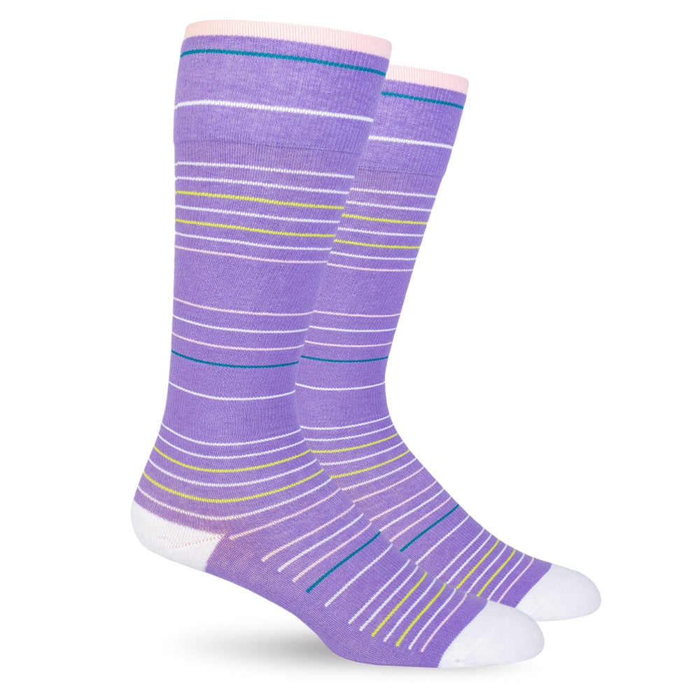 Purple Stripes Cotton Energy Socks - Dr Segals product image