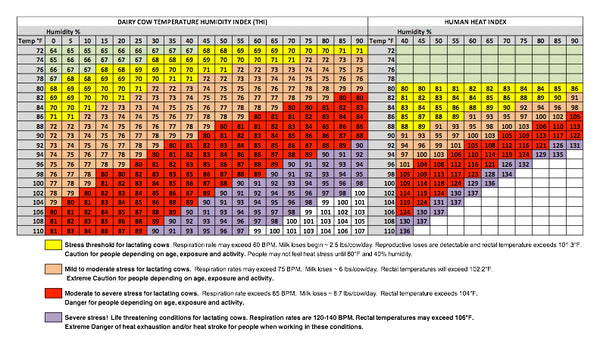 Heat Index Calculator Chart