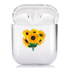 Clear Sunflower Airpod Case