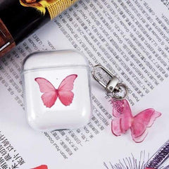 Pink Butterfly Airpod Case