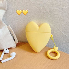 Yellow Heart Airpod Case