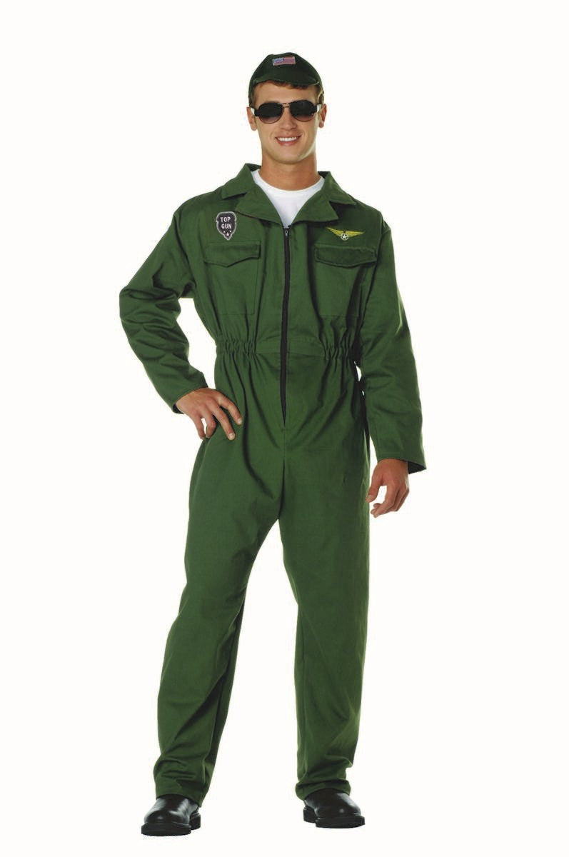 Top Gun Adult Military Airforce Pilot Jumpsuit Costume 80263 — The ...