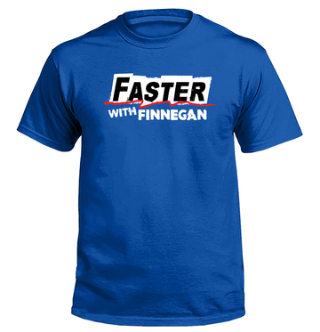 Faster With Finnegan Logo Apparel