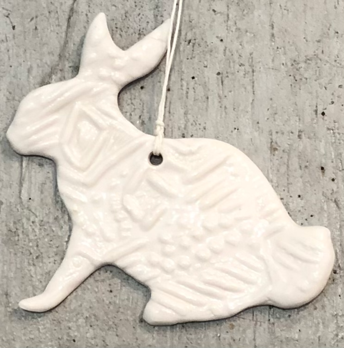 Porcelain Hare Ornament by September Mayo