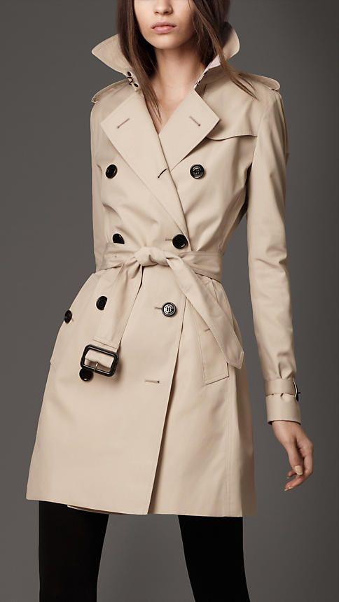 Classic Double Breasted Turtle Neck Women's Beige Trench Coat – SOUISEE