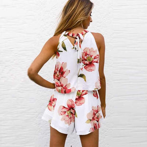 two piece jumpsuit floral