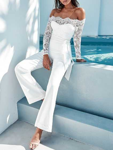 white lace suits