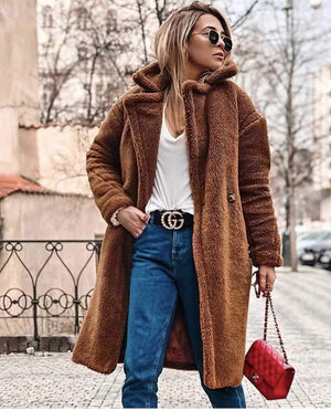 Image result for 1. This Really Extra Maxi Faux Fur Coat