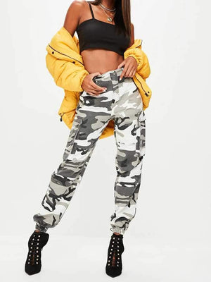 yellow and grey camo pants