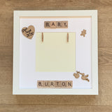 Baby Scan Scrabble Art Personalised Photo Frame