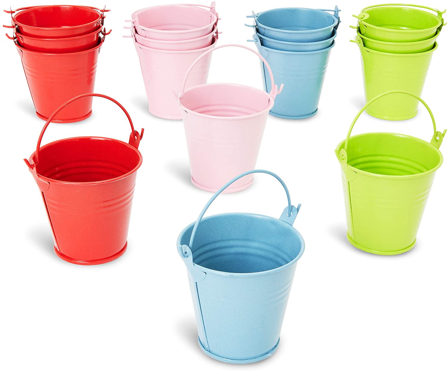 Metal Pail Buckets Party Favor, 7-inch 