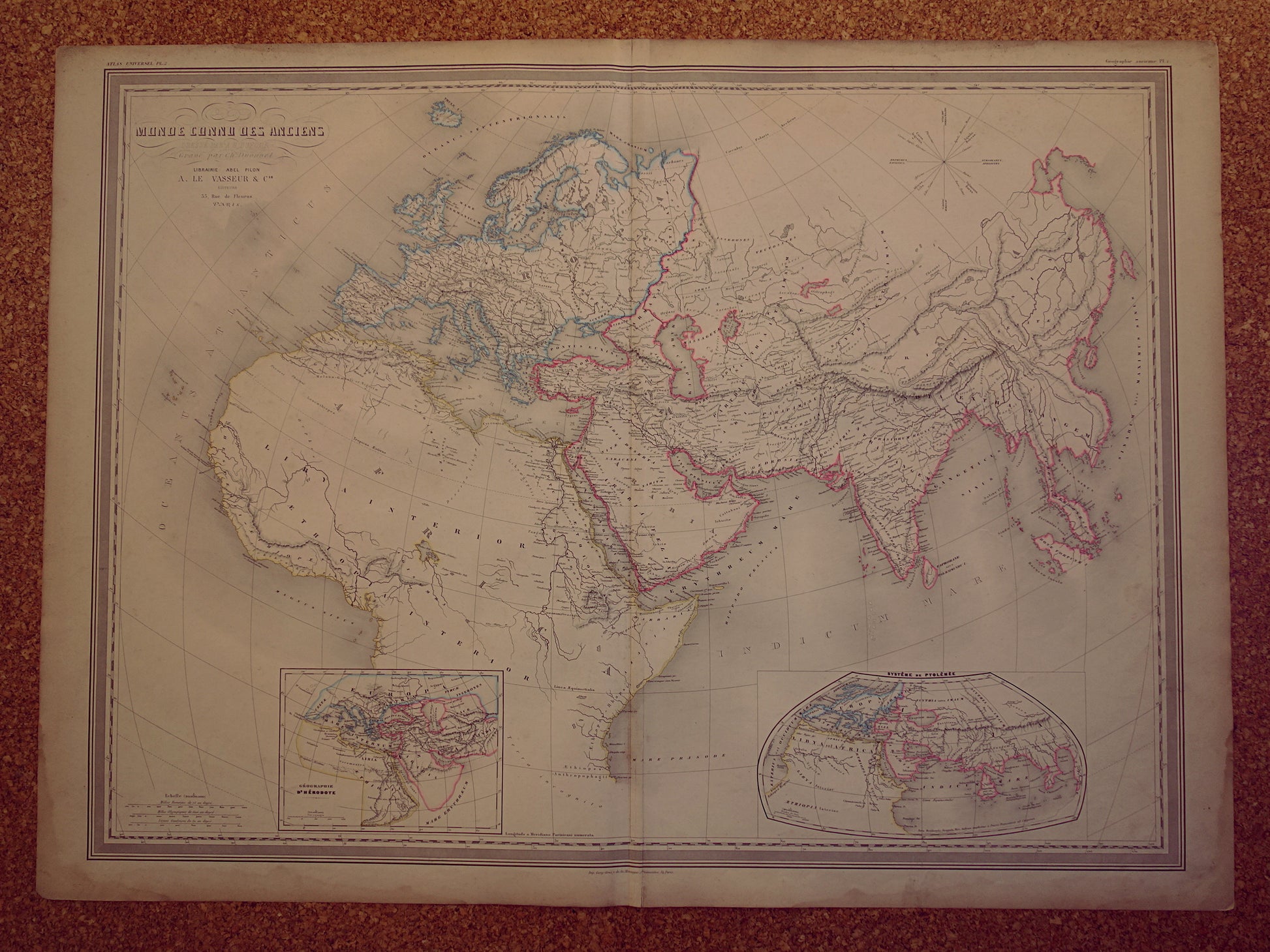 Oude van Klassieke 1886 zeer grote kaart van de we – Oudekaarten.com