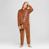 Men's Star Wars Chewbacca Union Suit - Brown S