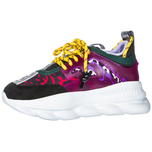 Versace Chain Reaction Leather Trainers 