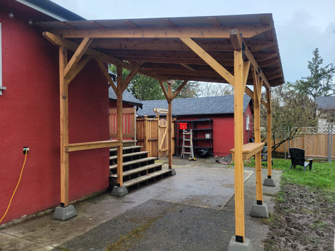 Pavilion with bar shelf