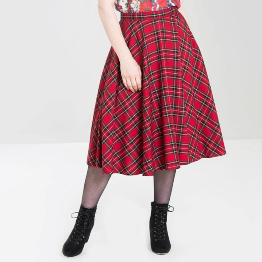 [Special Order] Hell Bunny Irvine Tartan 50's Skirt - Red – Atomic Cherry