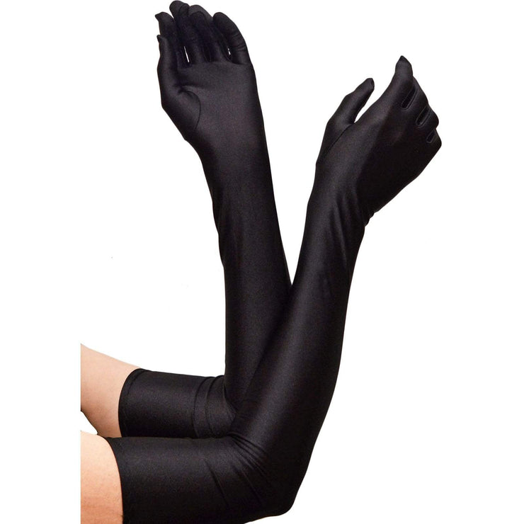 black evening gloves