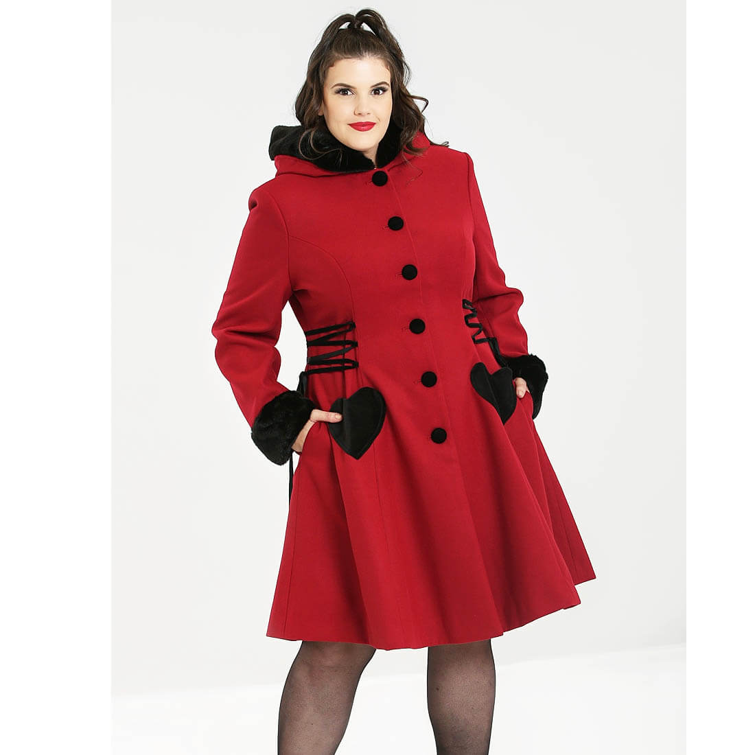 [Special Order] Hell Bunny Scarlet Coat - Burgundy – Atomic Cherry