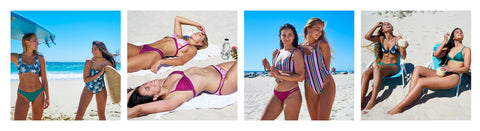 Australian designed eco friendly mix and match bikinis and sustainable swimwear made from recycled plastic