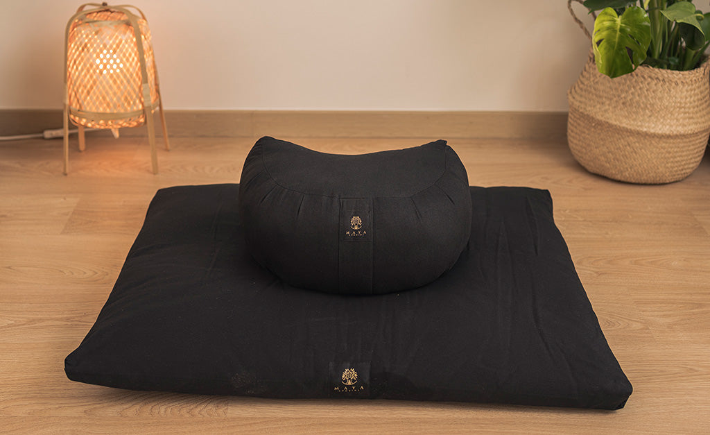 Stillness & Light: Gold Moon Meditation Cushion Set