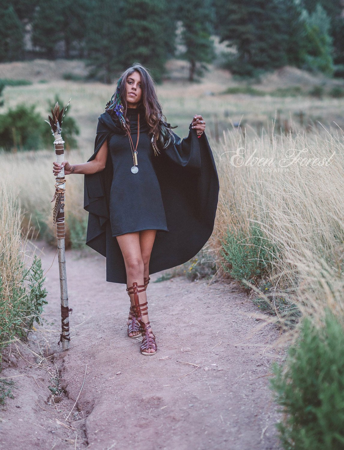 Hooded Cape Mini Dress | Earthy clothing inspired by fairytale and ...