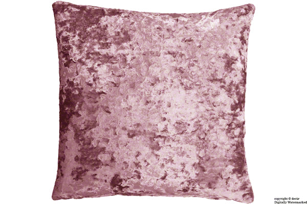 pink crushed velvet cushions