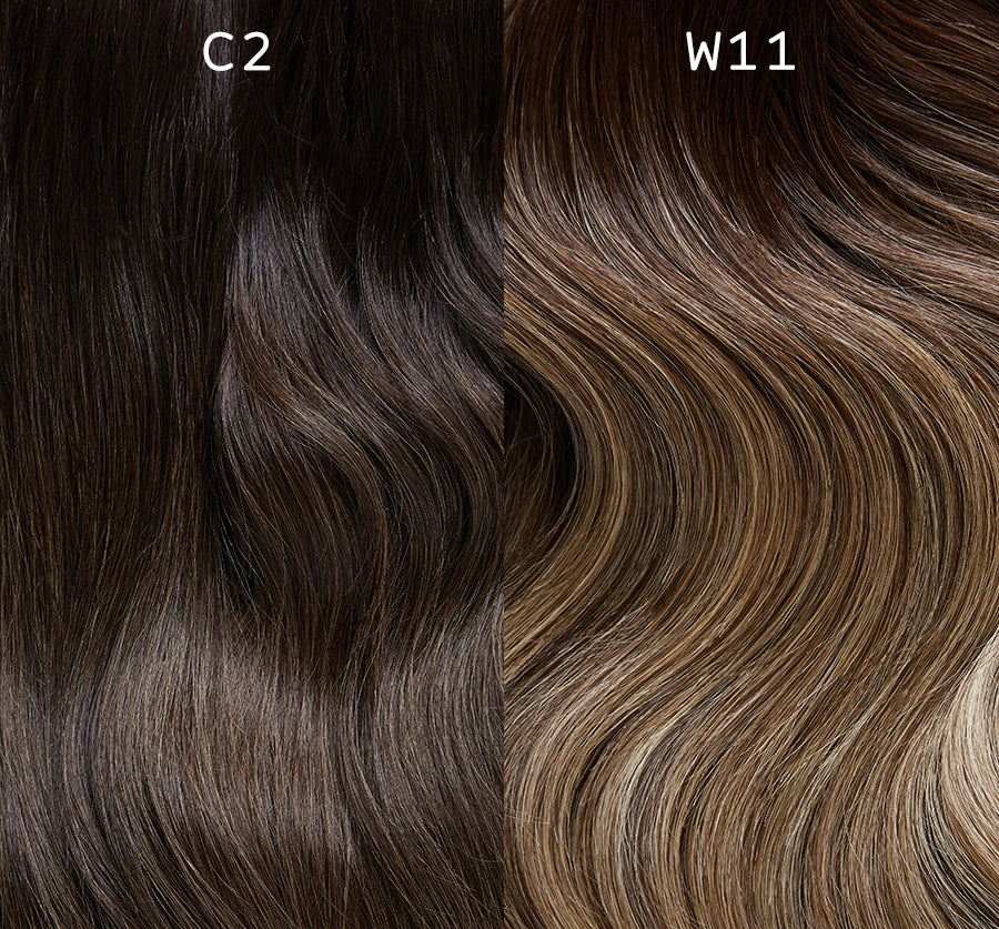C2 and W11 Hair Extension Shades London Hair Lab