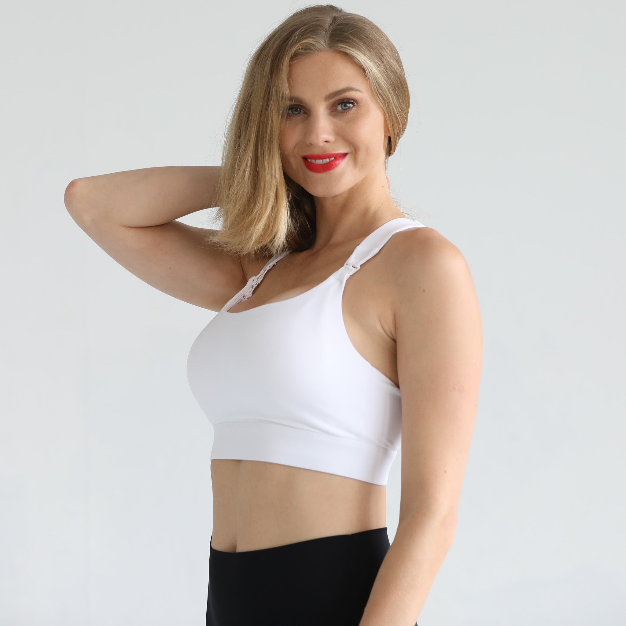 Venice 3 Ultimate Support Full Coverage Nursing & Pumping Sports Bra (Blanc)