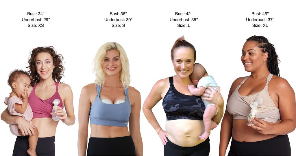 Nursing Sports Bra Size Chart – Sweat and Milk LLC