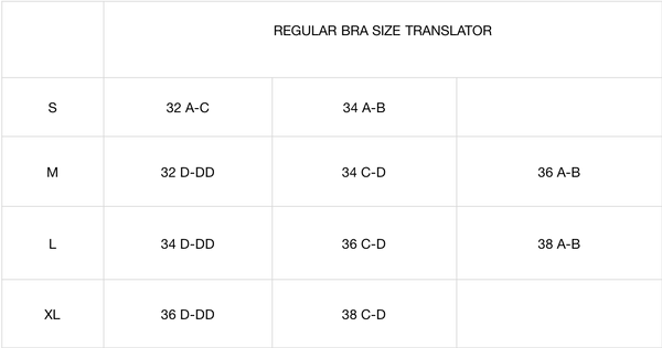 Sweat and Milk Camelia Size Chart