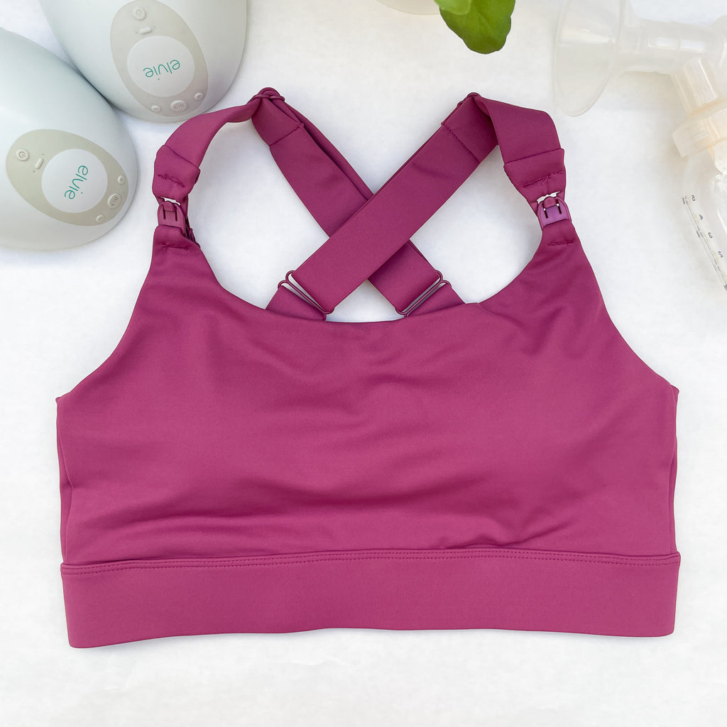 Lily Of France Reversible Zone 3 Performance Sports Bra 2151801 Navy, Pink  Small
