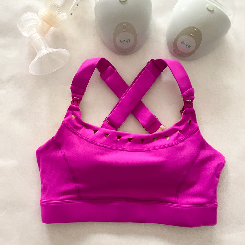 High Impact Maternity and Feeding Sports Bra Pink - XS / gb