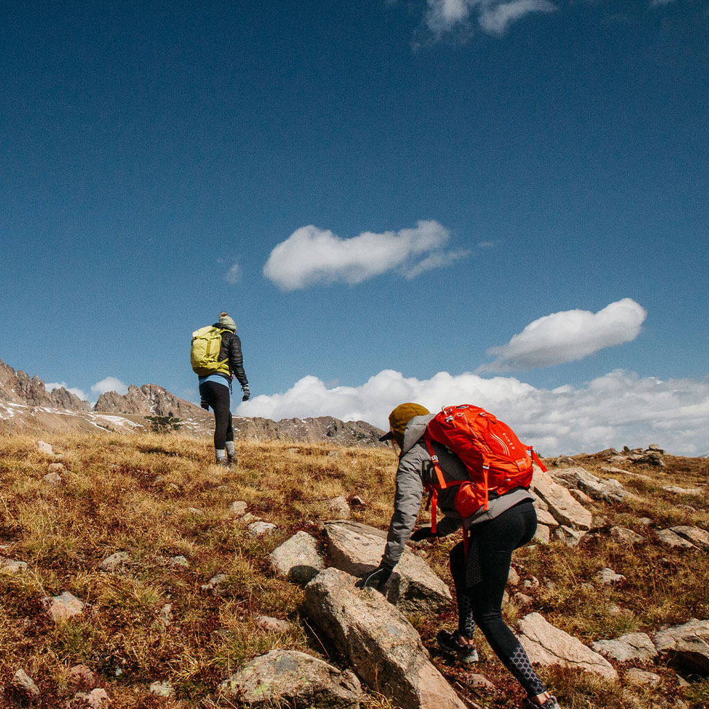 Packed mountains. Tramping. Bjelasica Mountain.