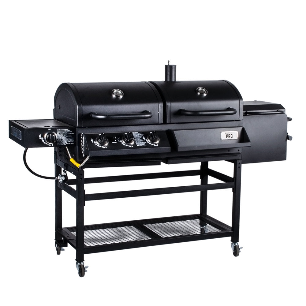 Backyard Pro Portable Outdoor Gas & Charcoal Grill/Smoker