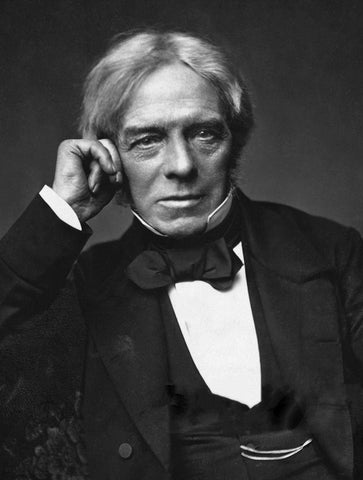 19th-century British scientist Michael Faraday sitting.