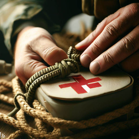 Paracord being used for first aid.