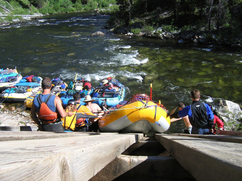Rafters launch at Salmon River's Middle Fork in Idaho.