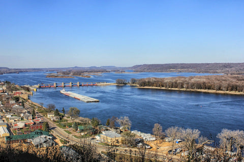 Upper Iowa Mississippi River tributary at Bellevue.