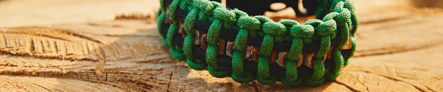 Red With Green Paracord Bracelet -  Canada