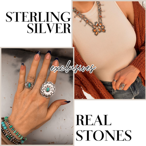 STERLING SILVER REAL STONES | KRUSH KANDT BOUTIQUE