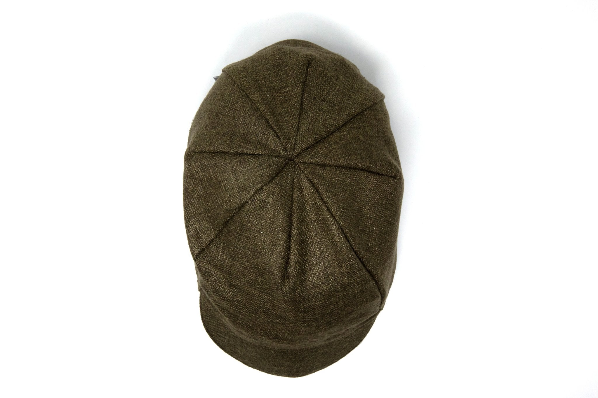 OLIVE _blk label 4-panel silk CAP