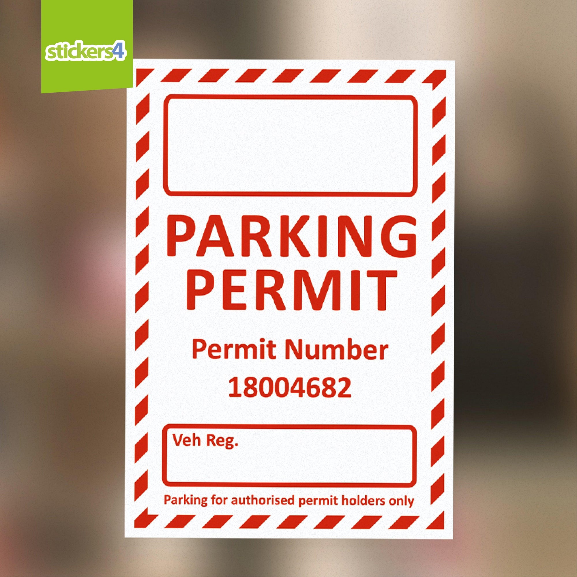 Pack of 10 WARNING! PRIVATE PARKING AREA Sticker 8x5 pk2054fy 海外