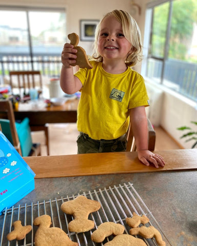 Cookie Cutters DEJ Kids Child with dinosaur cookie